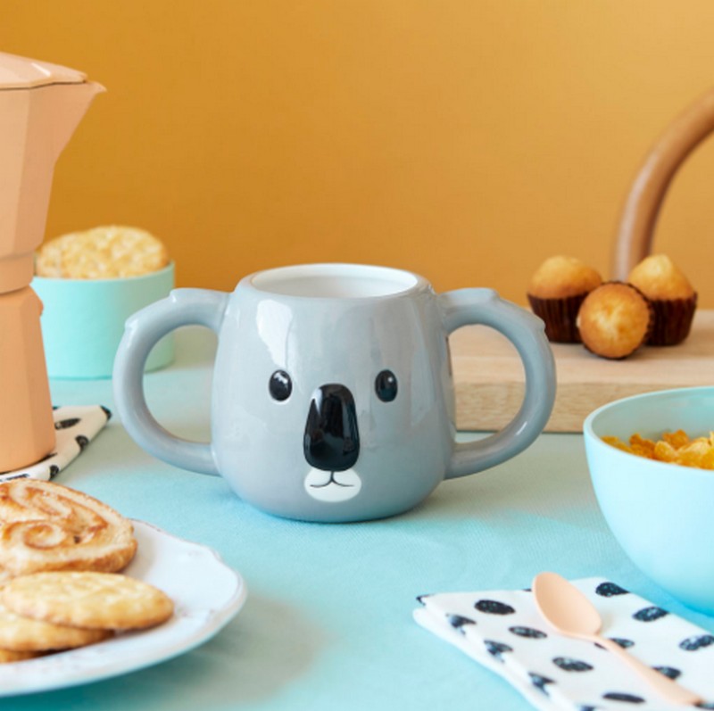 Tazza mug in ceramica a forma di muso di koala